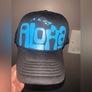 Aloha Black and Blue Trucker Hat